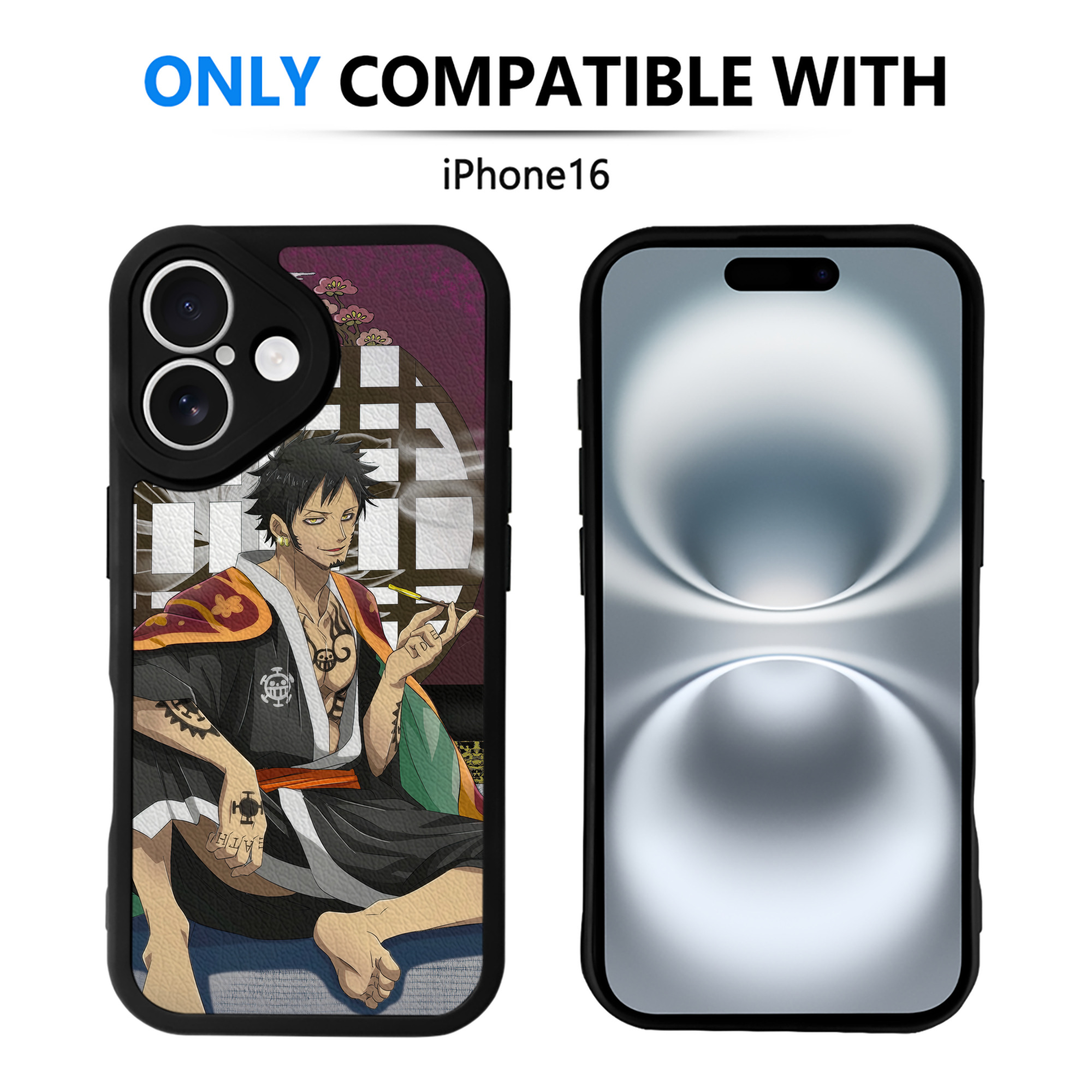 （画像用） ワンピース ONE PIECE 【iPhone 16シリーズ対応】シリコンスマホケース（レザー調） 材質：シリコン